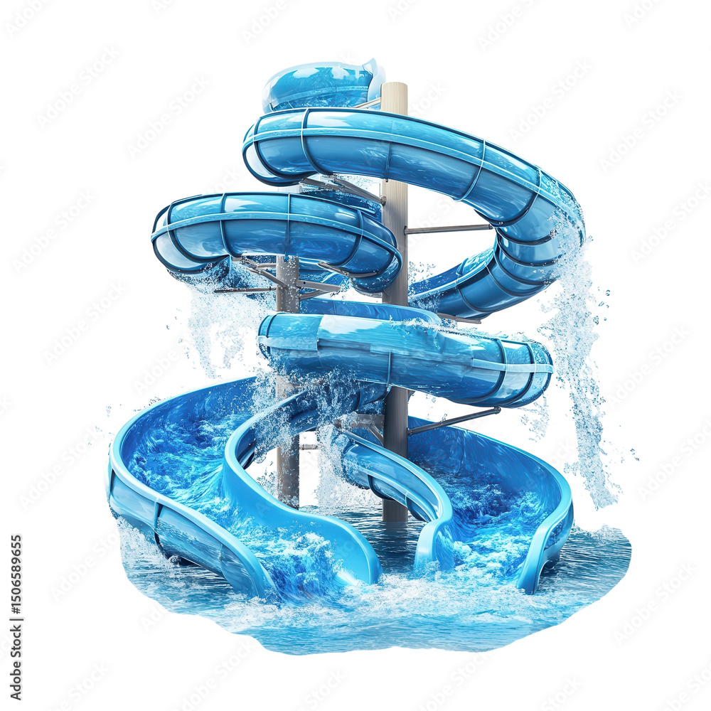 Net Slide Adventure A thrilling water slide adventure with cascading splashes of refreshing ...
