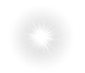 Aufkleber - PNG sunlight effect glowing flare, lens burst, rays, sparkle, magic sunrise, and star glimmer for abstract, transparent, and bright design concepts.