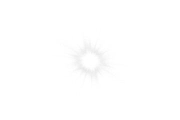 Wall Mural - futuristic spotlight and sun flare – white png light beam with glare and glow, stadium flash effect 