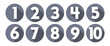 © Fhimera - Vector Numbers from 1 to 10. Collection of number icons. Vector illustration