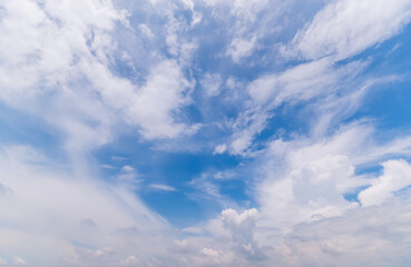 Wall Mural - clear blue sky background,clouds with background, blue sky background with tiny clouds. white fluffy