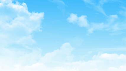 Aufkleber - Blue sky and clouds for background. Beautiful blue sky with cloud  photo. Vector design.