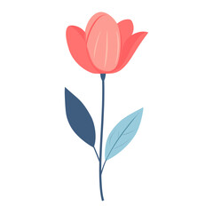 Wall Mural - red and blue color flower art illustration design vector