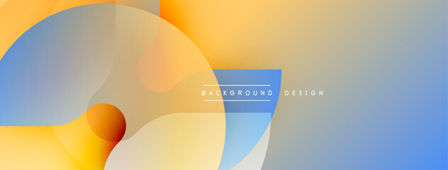 Poster - Abstract geometric shapes, gradients, warm cool tones create modern background. Minimalist design, suitable for banners, presentations.
