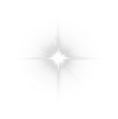 Poster - Magical white shine and glow PNG with sparkles, flares, and radiant light effects—perfect for festive, abstract, or decorative designs with a transparent background.
