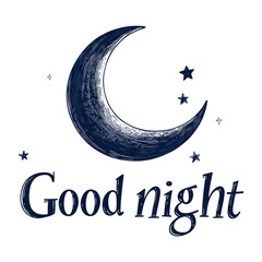 Wall Mural - night moon stars dark vector