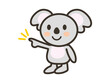 © shunpang - 向こうを指差すかわいいコアラのイラスト