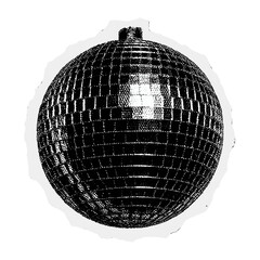 Wall Mural - Retro reflective disco sphere illustration  vector