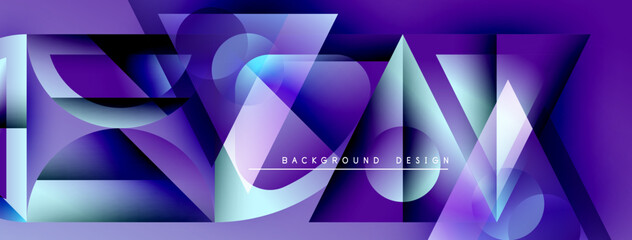 Leinwandbilder - Abstract purple design. Dynamic shapes overlap, creating vibrant visual texture. Modern graphic element for backgrounds.