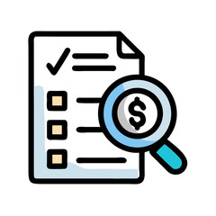 Wall Mural - data analysis concept with magnifying glass and stylized elements
