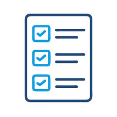 Wall Mural - checklist icon showing completed tasks in a clean format