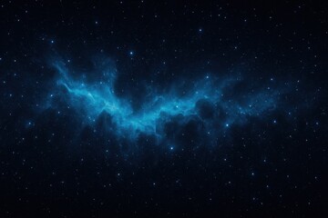 Wall Mural - infinite azure expanse wide blue nebula across a starry sky futuristic technology and science fictio