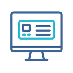 Wall Mural - modern computer screen with document icon graphic illustration