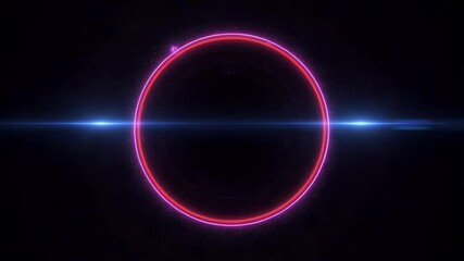 Wall Mural - Abstract rings of red light