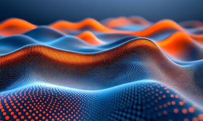 Wall Mural - abstract digital wave pattern