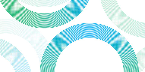 Wall Mural - abstract background with gradient line rings. modern circular pattern on gradient. futuristic tech r