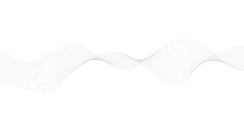 Wall Mural - abstract wave and curved blend lines on white background. sound, music, volume background. design fo
