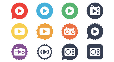 set of buttons for web