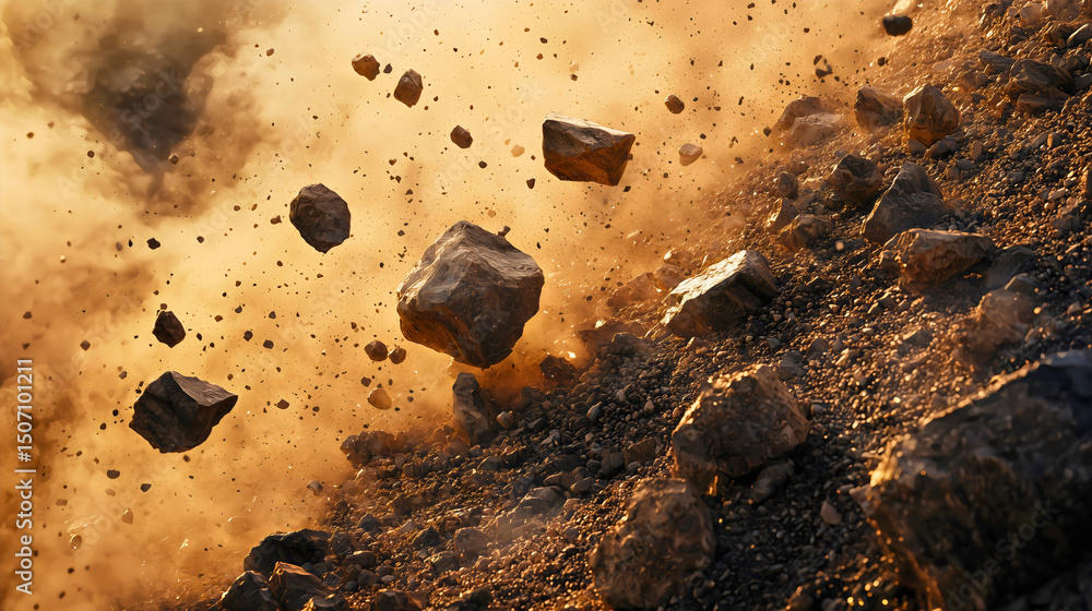 Falling Rocks Physics Rocks rolling down the mountain in an unstoppable fall, a massive ...