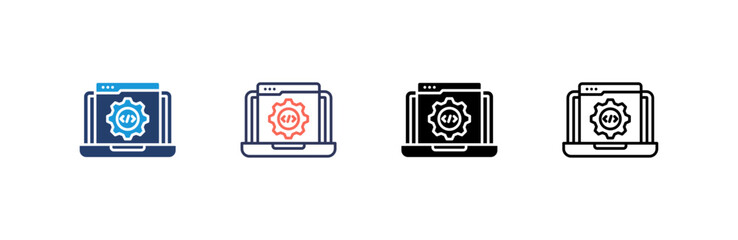 Coding Icon set multiple style collection