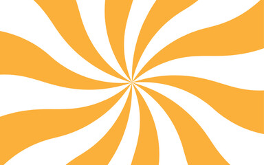 Leinwandbilder - Abstract high energy background featuring a radial burst pattern with alternating curved rays. Smooth, wavy orange rays spiraling rays form symmetrical, hypnotic effect with a sunburst or pinwheel 