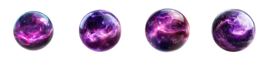 Wall Mural - celestial orbs showcase galaxy, cut out transparent