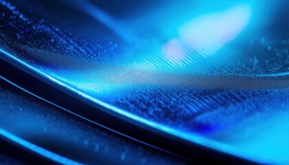 Aufkleber - iridescent neon blue abstract light beam on textured surface for digital background, web banner, futuristic interface, or high-tech print media design

