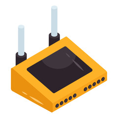 Wall Mural - modern design icon of wifi router