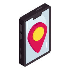 Wall Mural - premium design icon of mobile map