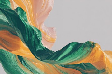 Wall Mural - colorful abstract swirls of paint on a light background create a dynamic and fluid composition refle