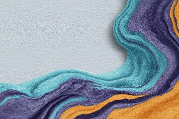 Wall Mural - colorful textures of sand design flow on a light background creating an artistic abstract pattern