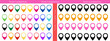 © Abu - Location map pin icons set. Modern map marker collection. Pinpoint. Location pin icon. Map pin place marker. Map marker pointer icon.