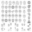 © Abu - Location map pin icons set. Modern map marker collection. Pinpoint. Location pin icon. Map pin place marker. Map marker pointer icon.