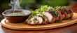 © Berkah Dolop - Grilled pork tenderloin with chimichurri sauce