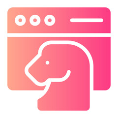 Naklejka na meble trojan gradient icon