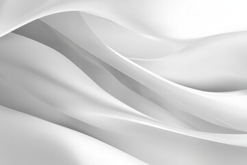 Wall Mural - elegant flowing fabric texture in soft white tones and light design