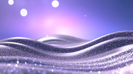 Fototapete - Abstract waves with glittery textures create a mesmerizing visual in pastel tones, perfect for backgrounds and design projects.