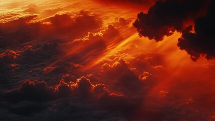 Wall Mural - Bright sunlight shining through white clouds, great for weather or nature scenes