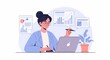 © JNCK DESIGN - Analyzing Data Woman Working on Laptop with Financial Charts