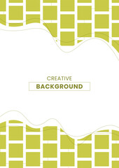 Wall Mural - green or yellow geometric abstract background with square pattern.