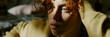 © AnnaStills - Young woman with curly red hair gazing thoughtfully, with sunlight highlighting her features. Warm shadows creating introspective and melancholic mood in intimate setting