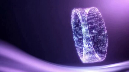 Poster - Digital Ring of Data: An abstract digital ring composed of glowing data points, suggestive of technological advancement and digital connectivity. 