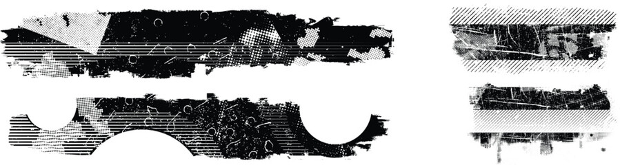 Leinwandbilder - Grunge textured banner with rough edges. Speckled texture. Overlay grunge texture . Simply place texture over any object to create grunge effect . Banner with scratched surface for your design. 