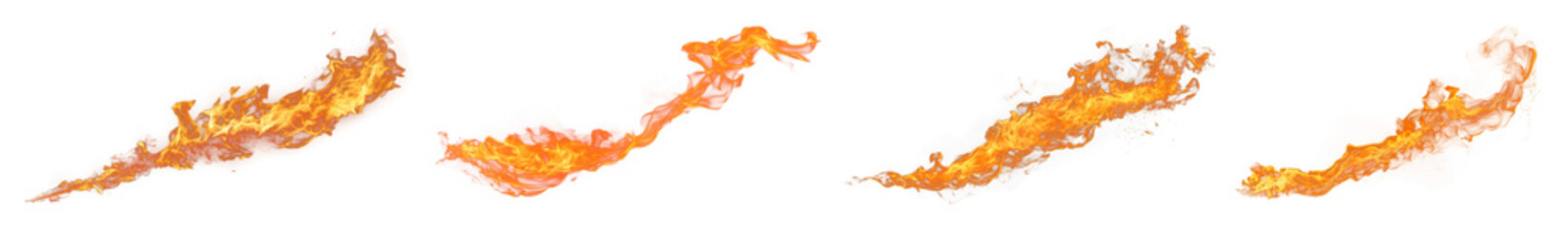 Wall Mural - png dynamic fiery flame elements, element set on transparent background