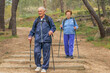 © carballo - senior couple hiking outdoors in nature