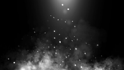 Wall Mural - perfect fire particles embers sparks on black background . texture overlays.