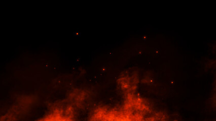 Wall Mural - perfect fire particles embers sparks on black background . texture overlays.