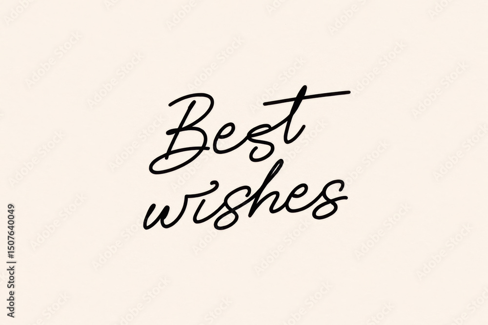 Best wishes handwritten message expressing good luck and success Stock ...