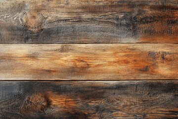 Aufkleber - Natural wood texture with rich grain patterns and warm tones displayed horizontally across the surface in a well-lit interior setting