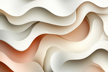 Aufkleber - Wavy paper texture design in warm and cool tones creating an artistic background suitable for various creative projects